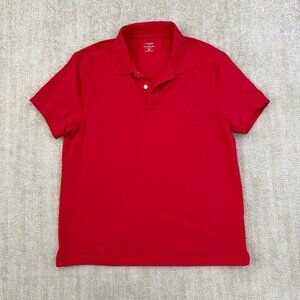 3 for $6 J. Crew Factory Cotton Short Sleeve Untucked Red Polo Shirt M